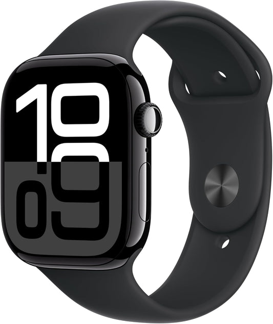 Apple Watch series 10 46mm أبل ساعة10 . 46 ملم جي بي اس، غطاء سماء الليل، سوار رياضي سماء الليل، صغير/متوسط