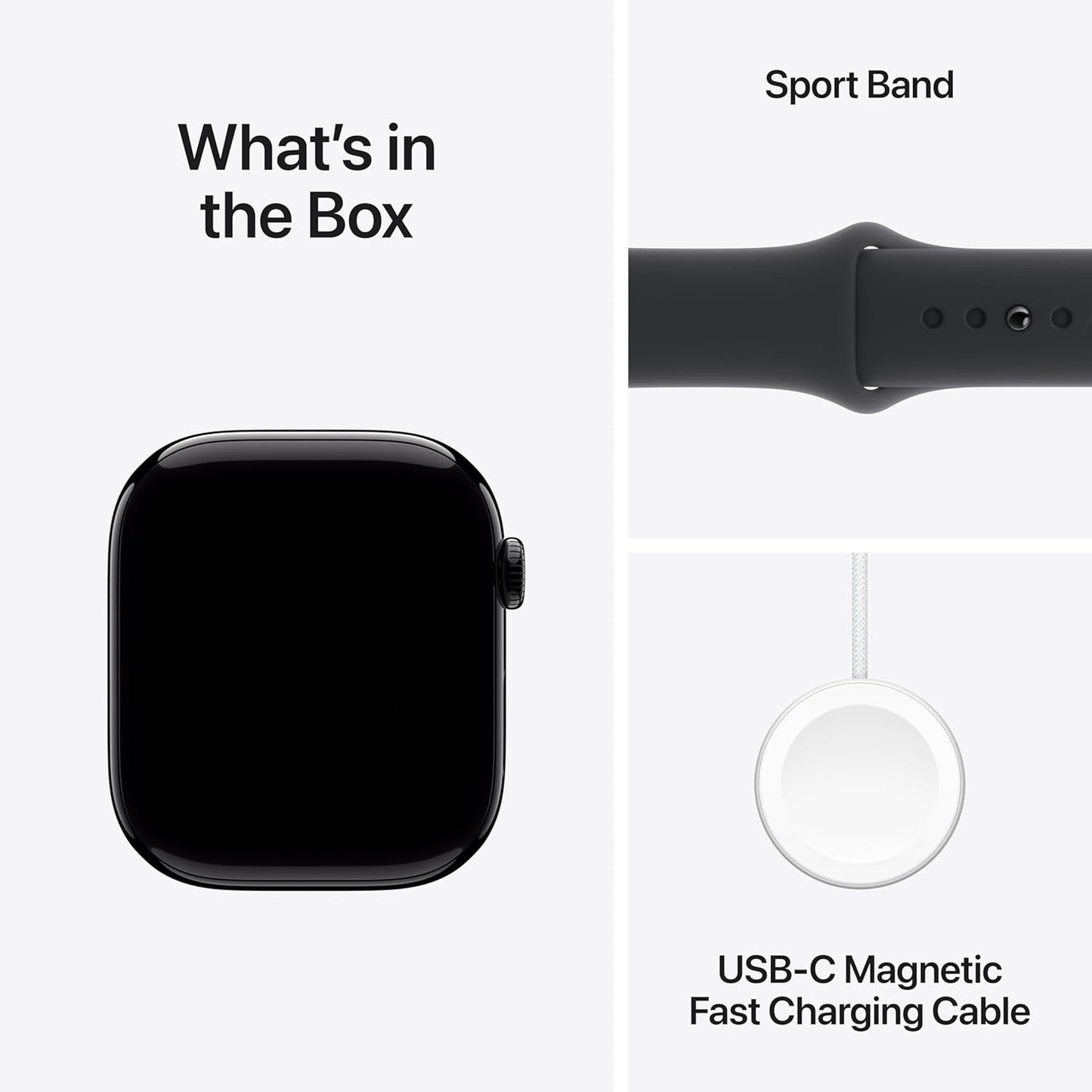 Apple Watch series 10 46mm أبل ساعة10 . 46 ملم جي بي اس، غطاء سماء الليل، سوار رياضي سماء الليل، صغير/متوسط
