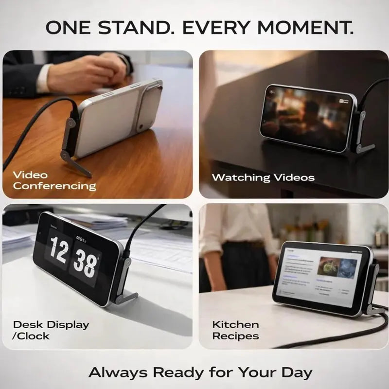 240W SuperCharge 360° Rotating Invisible Stand Detachable 2-in-1 Charging Cable