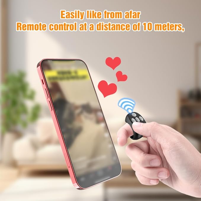 Smart Ring Remote Control – Wireless Bluetooth Scrolling Ring for TikTok,Snapchat,Instagram & Remote Camera Shutter جهاز تحكم عن بعد بحلقة ذكية – حلقة تمرير لاسلكية تعمل بتقنية البلوتوث لتطبيقات تيك توك، سناب شات، إنستغرام، وللتحكم عن بعد في الكاميرا