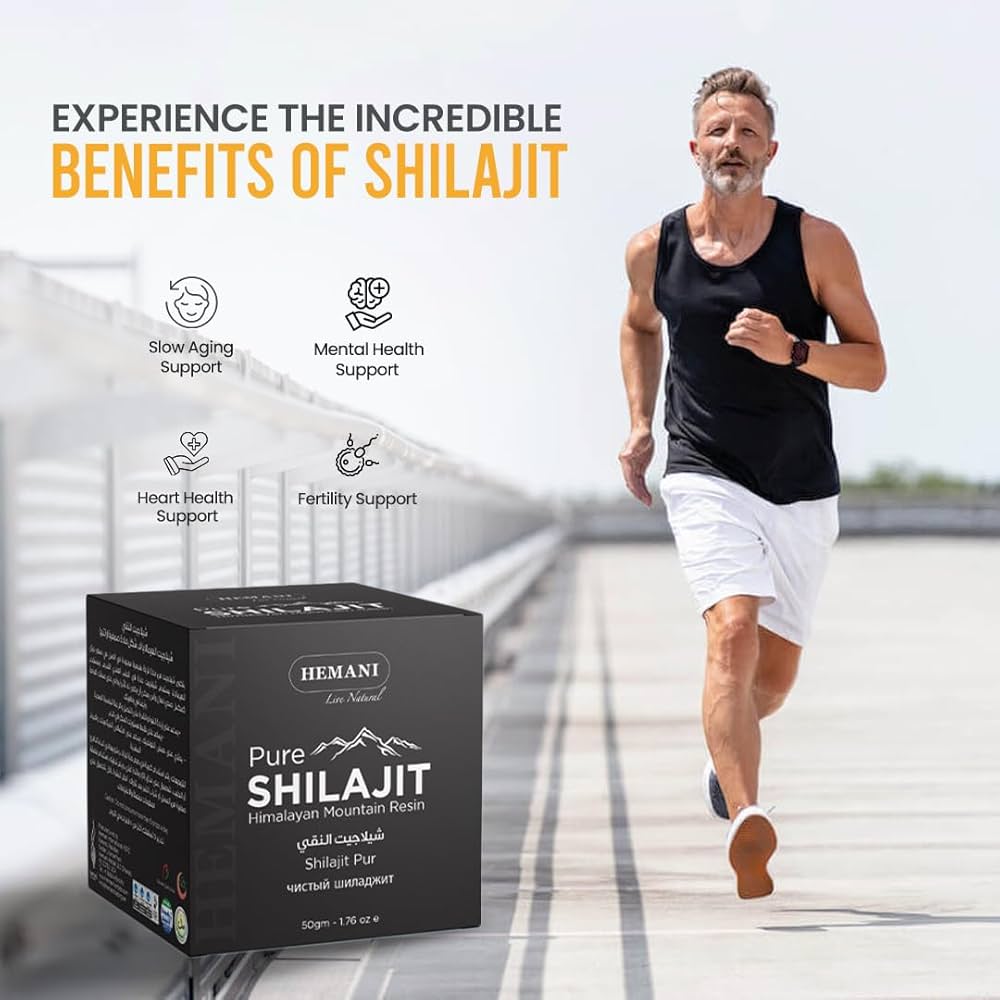 Hemani Pure Shilajit Himalayan Mountain Resin (50g) – Natural Energy & Stamina Booster( شيلاجيت الهيمالايا بالكامل )