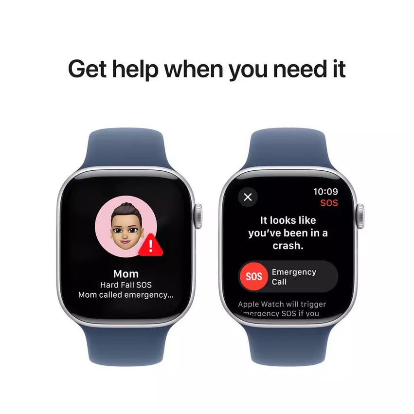 Apple Watch series 10 46mm أبل ساعة10 . 46 ملم جي بي اس، غطاء سماء الليل، سوار رياضي سماء الليل، صغير/متوسط
