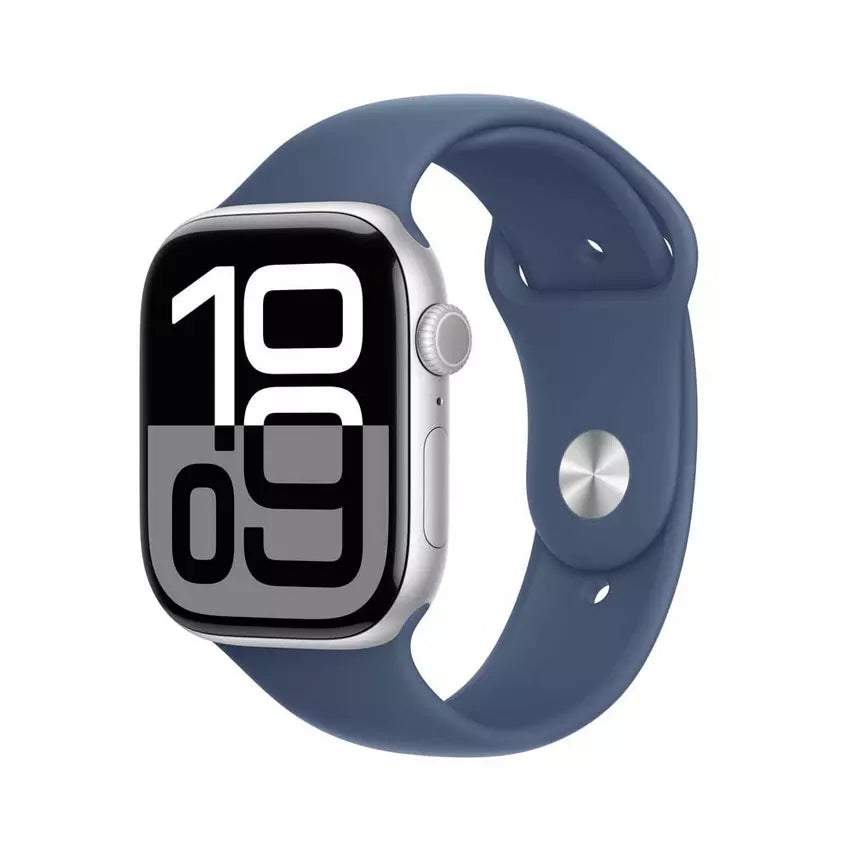 Apple Watch series 10 46mm أبل ساعة10 . 46 ملم جي بي اس، غطاء سماء الليل، سوار رياضي سماء الليل، صغير/متوسط