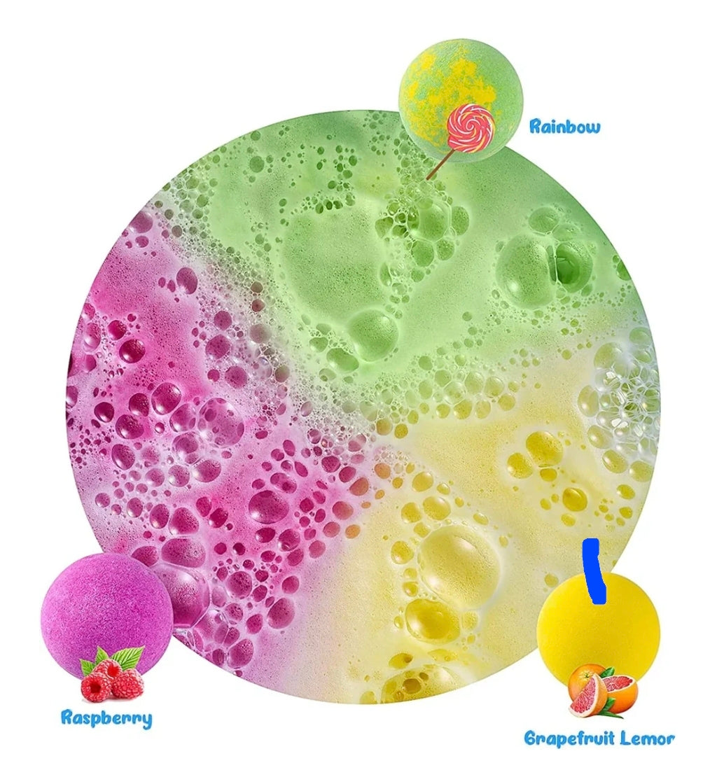 12-Pack Kids Bath Bomb Set with Surprise Toys – Organic, Gentle & Fun Bath Time Gift