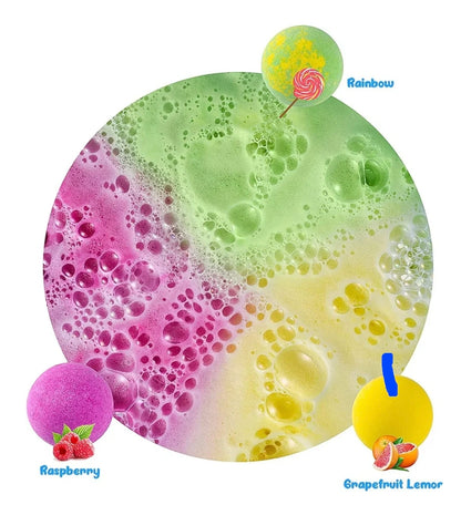 12-Pack Kids Bath Bomb Set with Surprise Toys – Organic, Gentle & Fun Bath Time Gift