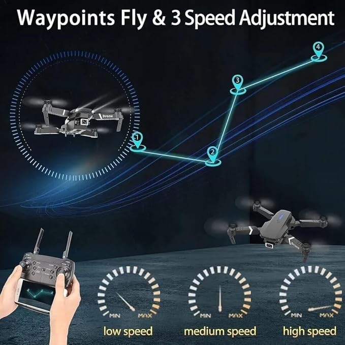 E99 Pro 4K Drone – Dual Camera, 5G GPS & Dual Battery – طائرة الدرون E99