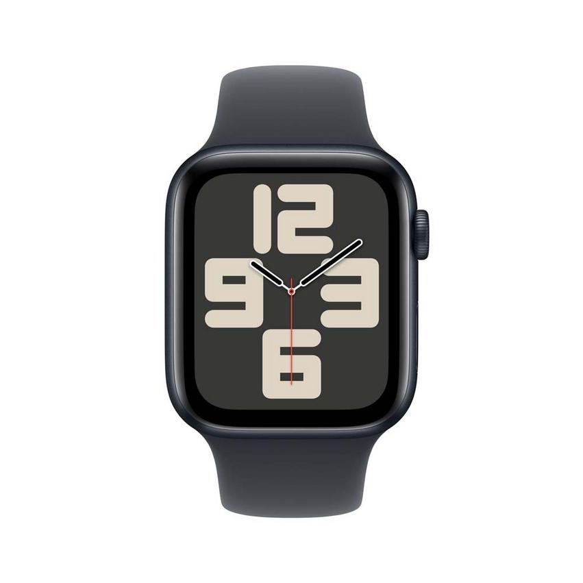 Apple Watch series 9 44mm أبل ساعة اس إي 44 ملم جي بي اس، غطاء سماء الليل، سوار رياضي سماء الليل، صغير/متوسط