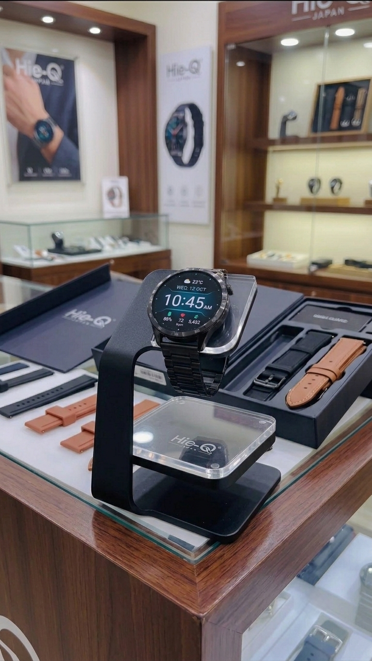 Premium Hie-Q Made by Japan | Unbreakable Smartwatch with 3 Interchangeable Straps